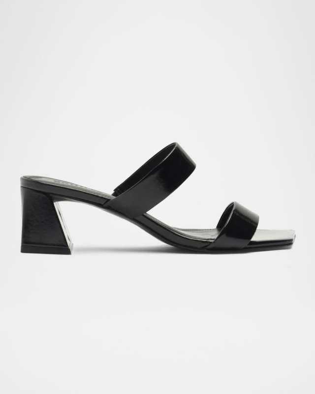 Chantal Patent Two-Band Slide Sandals